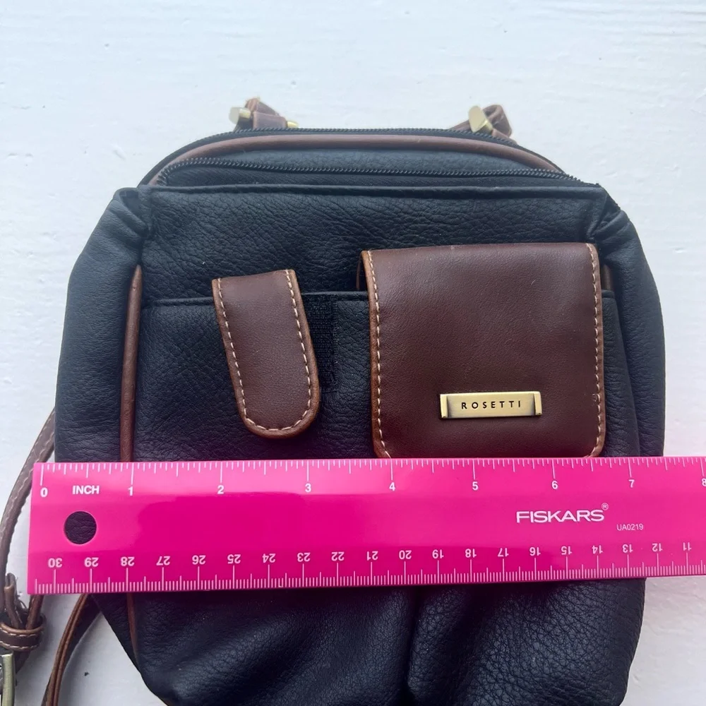 VINTAGE Brown Rosetti Crossbody Purse